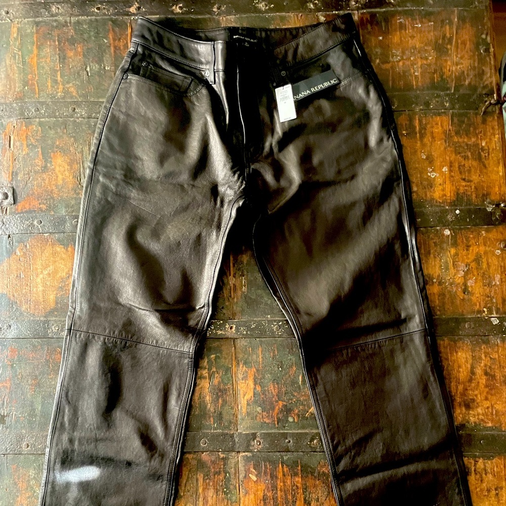 NWTO BR Black Leather Pants